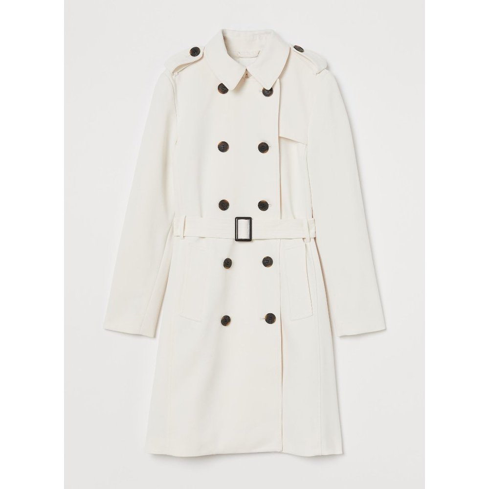 H&M White Trenchcoat XS RARE SOLD OUT